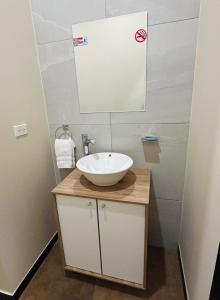 Koupelna v ubytování Dunas Hospedaje