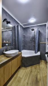 Koupelna v ubytování Avram Iancu Centru Stay