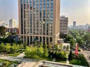 Udsigt til Beijing eller udsigt til byen taget fra hotellet