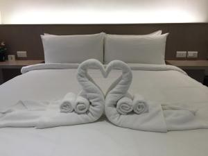 Letto o letti in una camera di 幸福圓點新北市民宿220號