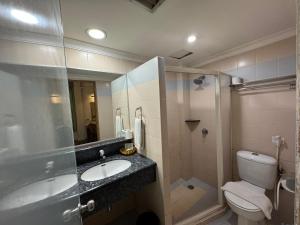 Koupelna v ubytování Hotel Deleeton