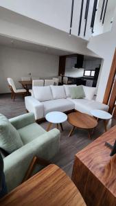 Χώρος καθιστικού στο Casa Olivo, Sala a doble altura