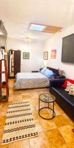 En eller flere senge i et værelse på Finca Lucía - Las Buganvillas