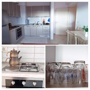 Kuchyň nebo kuchyňský kout v ubytování Tirana terminal apartament + 7 fotografií