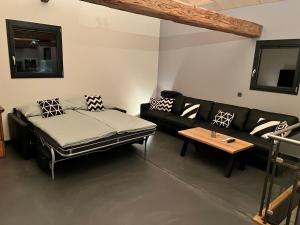Posezení v ubytování Chalet Charbon
