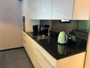 Kuchyň nebo kuchyňský kout v ubytování Chalet Charbon