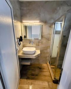 A bathroom at House Spanos