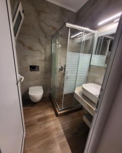 A bathroom at House Spanos