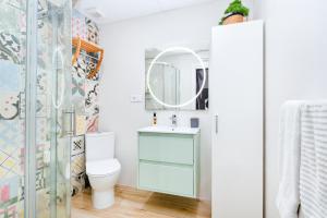 Koupelna v ubytování La casita azul de la playa