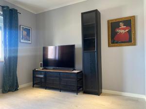 Μια τηλεόραση ή/και κέντρο ψυχαγωγίας στο Piedade Central Apartment with Terrace