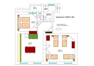 Plán poschodí v ubytovaní Apartmány pod Divadlem