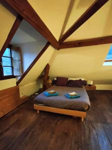 Posteľ alebo postele v izbe v ubytovaní Chambre d'Hôtes - Eco Gîte la Grange