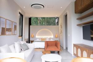 Χώρος καθιστικού στο Casa Bosque Luxescape in Nature