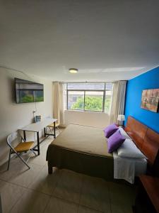 TV a/nebo společenská místnost v ubytování Hotel Acuario