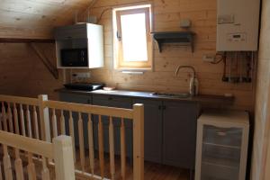 Kuchyňa alebo kuchynka v ubytovaní Apartmány U Tří Sluncí