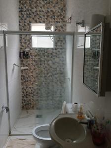 Koupelna v ubytování Excelente Casa de campo perto de BH