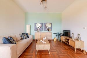 Posedenie v ubytovaní Great sea view apartment kokkini hani