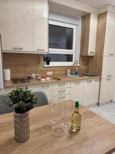 Kuchyň nebo kuchyňský kout v ubytování Jokica apartmani