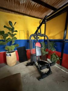 Fitness centrum a/nebo fitness zařízení v ubytování Hostal Del Cielo