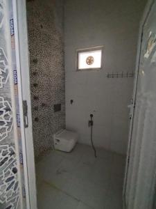 巴格达شقه عامرية的带马桶和窗户的浴室