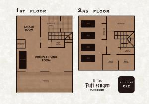 Půdorys ubytování Villas Fuji Sengen ヴィラス富士浅間
