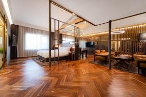 TV a/nebo společenská místnost v ubytování Hotel Interburgo Daegu