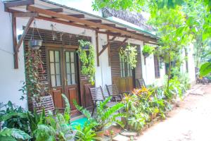 Garður fyrir utan The Sigiriya Rock Hostel