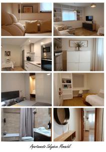 a collage of four pictures of a room at Apartamento Solynieve in Monachil