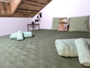 Postel nebo postele na pokoji v ubytování Tiny House Stříbrnice