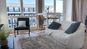 Posezení v ubytování Le Panoramik Nancy gare, option parking, balcon