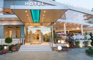 a hotel on the top floors of a building at Port Benidorm Hotel & Spa 4* Sup in Benidorm
