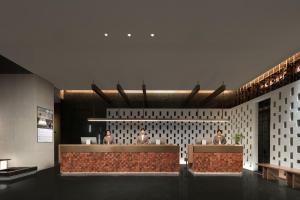 Lounge nebo bar v ubytování Atour S Hotel Wuhan Wuchang River Beach