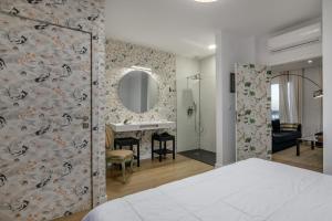 Łóżko lub łóżka w pokoju w obiekcie Apartamento sobre el rio Guadiana