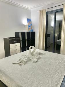 Posteľ alebo postele v izbe v ubytovaní Vivienda Vacacional Krises