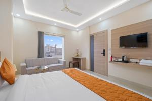 Hotel Sudarshan 객실 침대