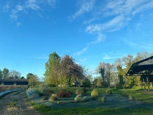 a garden with many plants on a path at L'Echo de la nature in Sasseville +54 photos
