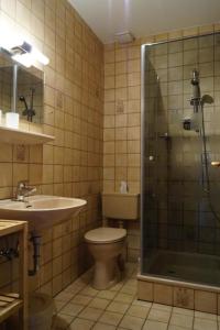 Koupelna v ubytování Huus Westerdiek