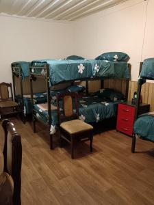 Voodi või voodid majutusasutuse Hostel JK toas