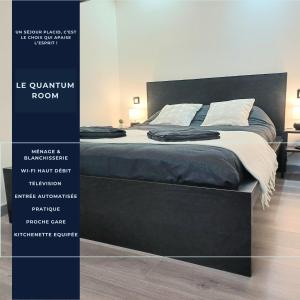 Un pat sau paturi într-o cameră la Le Quantum Room - Avec Netflix et Amazon Prime