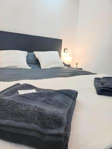 Un pat sau paturi într-o cameră la Le Quantum Room - Avec Netflix et Amazon Prime