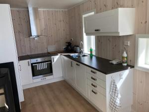 Kuchyň nebo kuchyňský kout v ubytování Fisherman`s Cabin Lofoten + 20 fotografií