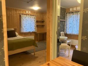 Posezení v ubytování STF Lugnåsberget Ekohotell