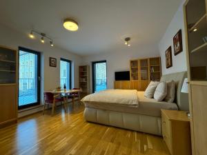Postel nebo postele na pokoji v ubytování Apartmán Rotterovka -Ski Resort Herlíkovice & Bubákov
