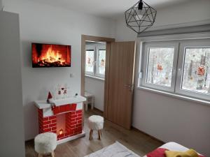 Μια τηλεόραση ή/και κέντρο ψυχαγωγίας στο Apartman Savić Divčibare