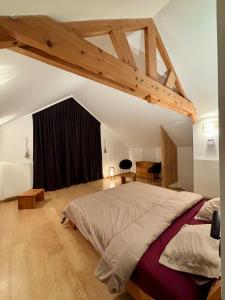 Postel nebo postele na pokoji v ubytování Gîte LAK
