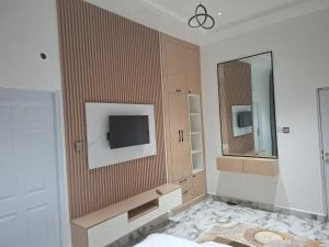 TV a/nebo společenská místnost v ubytování Deosea Apartment