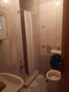 a bathroom with a toilet and a sink at studio SM IK 3 in Tomislavgrad