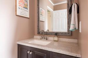 un baño con lavabo y espejo en Druid Dazzle, en Atlanta 22 fotos más