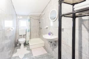 a bathroom with a toilet and a sink at Zeljana in Metajna +24 photos