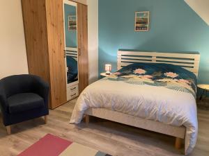 Posteľ alebo postele v izbe v ubytovaní Maison de vacances à Sarzeau à 5 min de la plage à pieds